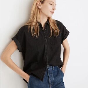Madewell Denim Shirt Black Size M
